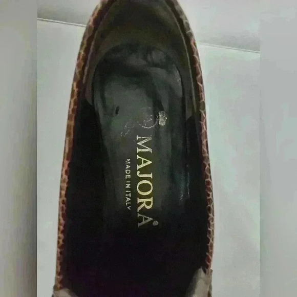 MAJORA  leather Italian mahogany croc loafers. Size 36 (5.5-6 US) - Picture 9 of 14